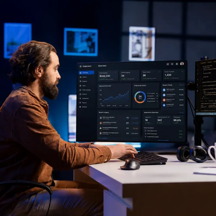 Sistema personalizado para empresas com dashboard de gestão