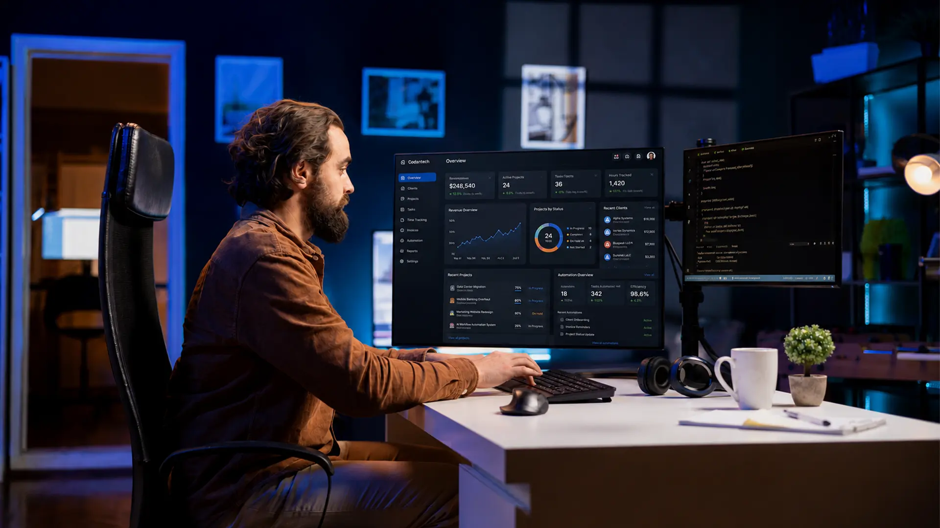 Sistema personalizado para empresas com dashboard de gestão